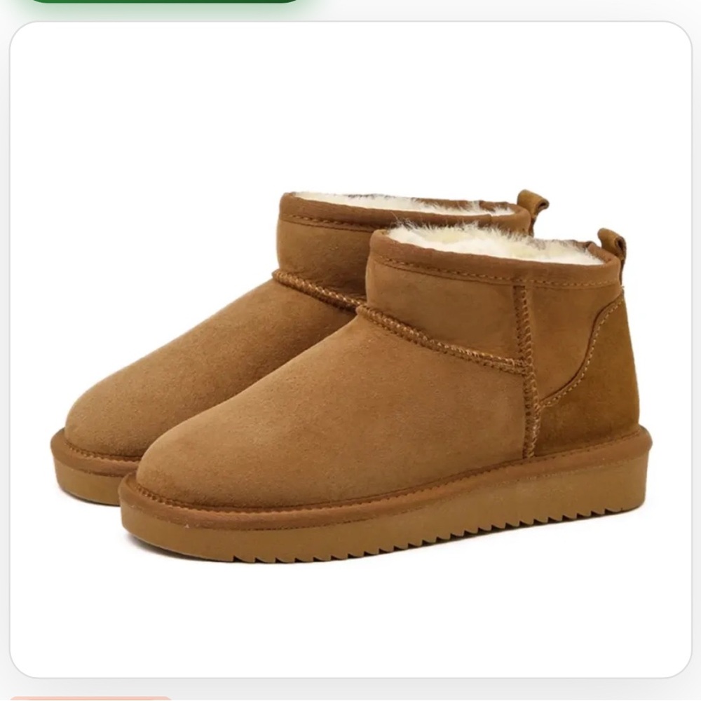 Cozy Tan Ankle Boots with Fur Lining